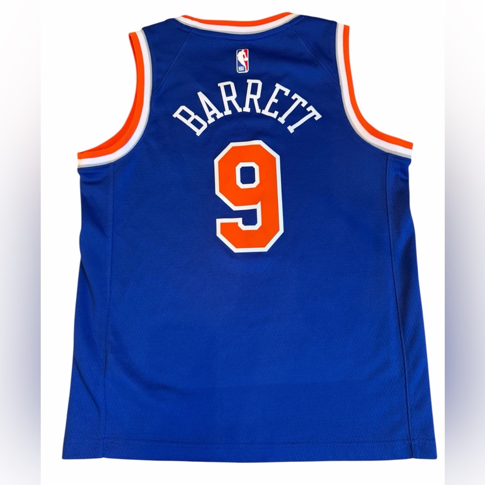 Nike New York Knicks RJ Barrett #9 Blue Basketball Jersey Boys Medium (8-10) - Picture 2 of 5